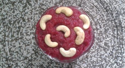 beetroot semolina kesari