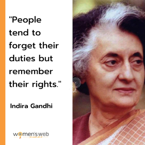 10 Indira Gandhi Quotes, From The Fiercest Woman In Indian Politics!