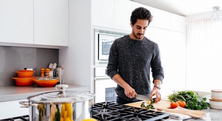 husband helping at home